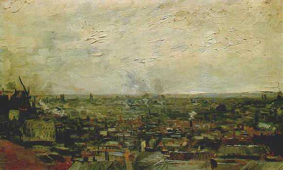 View of Paris from Montmartre,Paris: late Summer, 1886