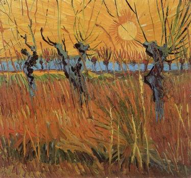 Willows at Sunset,Arles: Autumn, 1888