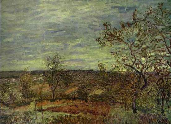 Windy Day at Veneux. 1882