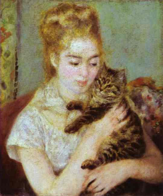 Woman with a Cat. c.1875.