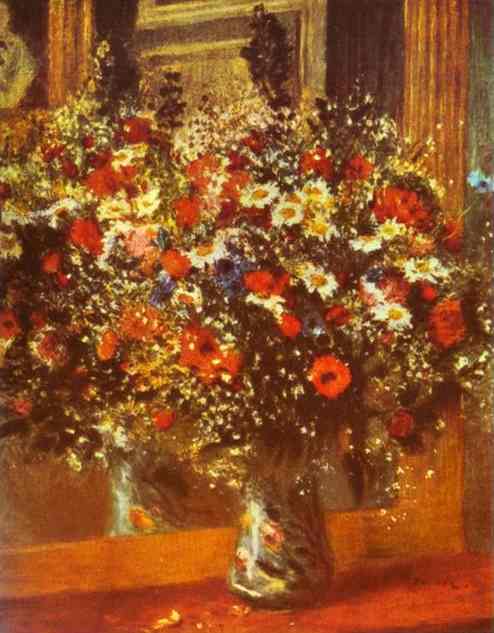 Bouquet in Front of a Mirror. 1876. (Red)