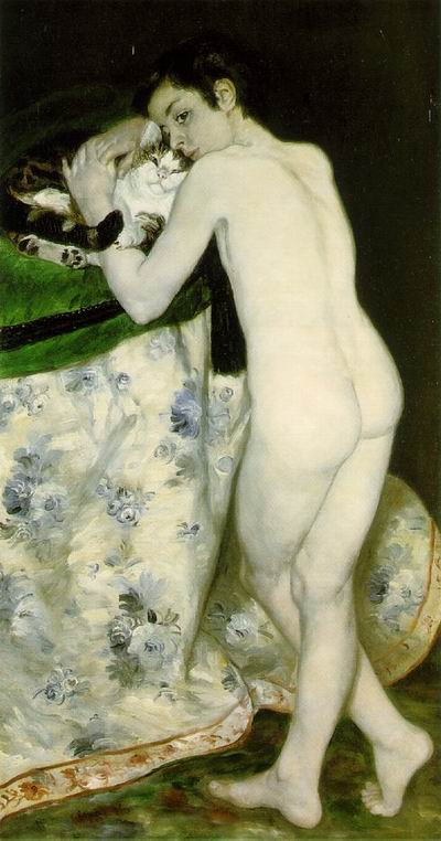 A Boy with a Cat. 1868 69