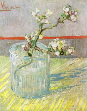 Blossoming Almond Branch in a Glass,Arles: early March, 1888