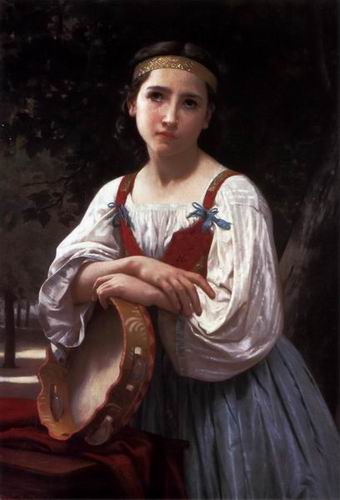 Bohemienne au Tambour de Basque, Translated title: Gypsy Girl with a Basque Drum. 1867