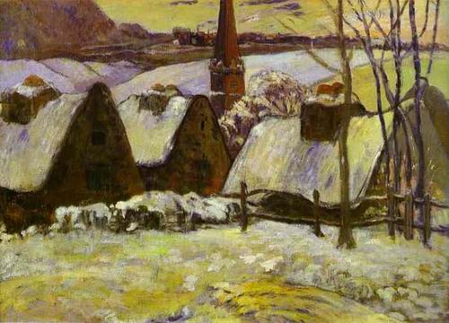 Breton Village in Snow.1894