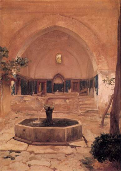 Courtyard of a Mosque at Broussa 1867