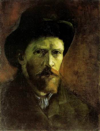 Self Portrait with Dark Felt Hat,1886