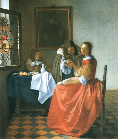 The girl with the wine glass,1659 1660