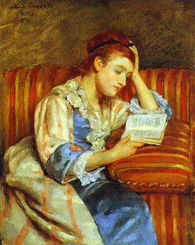 Young Woman Reading. 1876