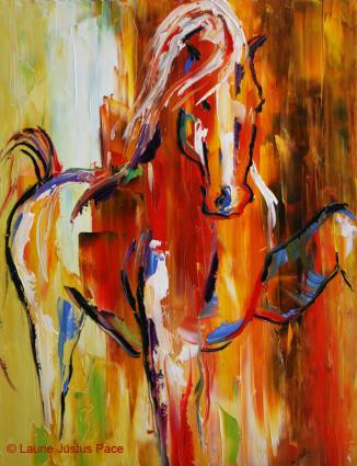 High Stepper Abstract Horse Oil