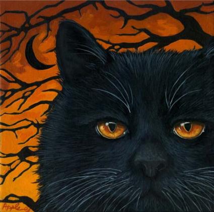 BLACK CAT .... Halloween Art #1