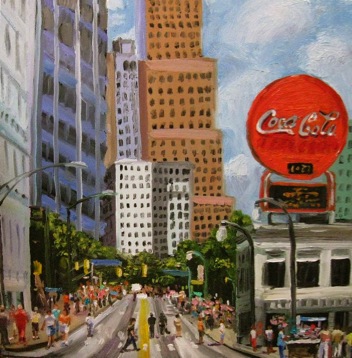 Peachtree Street and the Coke Sign