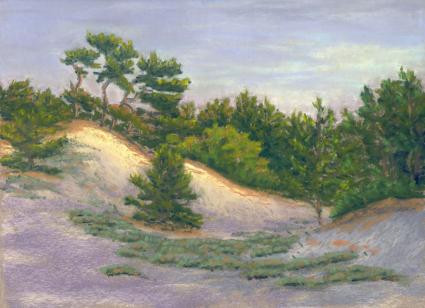 Daily Painting: Plein Air Landscape, Evening in the Sand Dunes