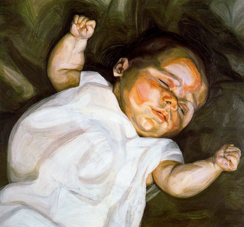 Baby On A Green Sofa