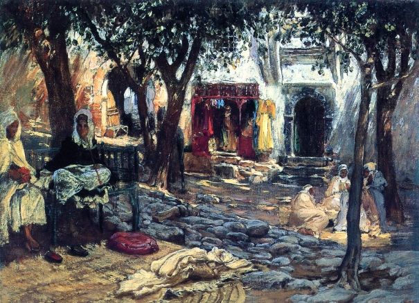 Idle Moments, An Arab Courtyard