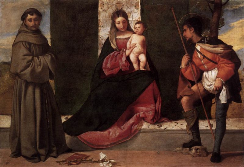 Madonna with the Child, Saint Anthony of Padua and Saint Roch