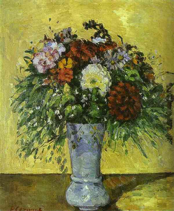 Flowers in a Blue Vase