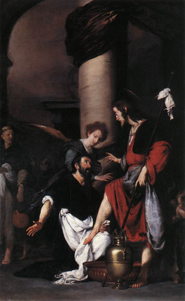 Saint Augustine Washing the Feet of Christ