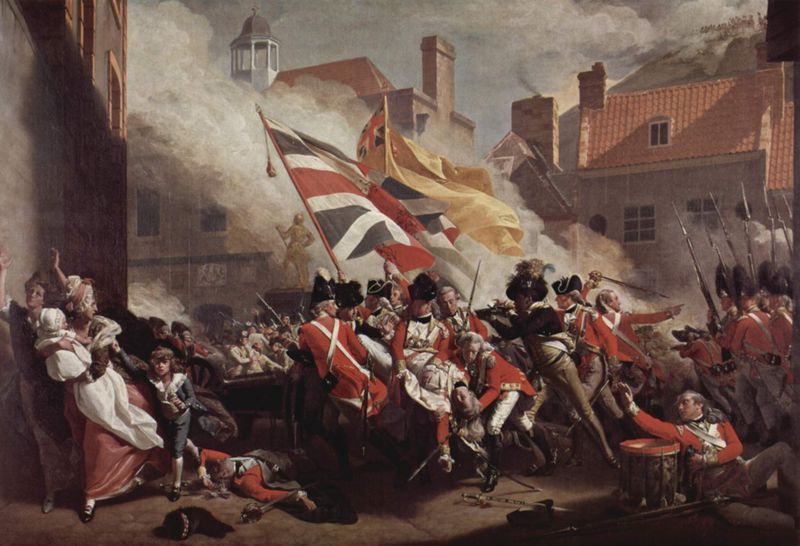 The Death Of Major Francis Pierson In The Battle Of Jersey