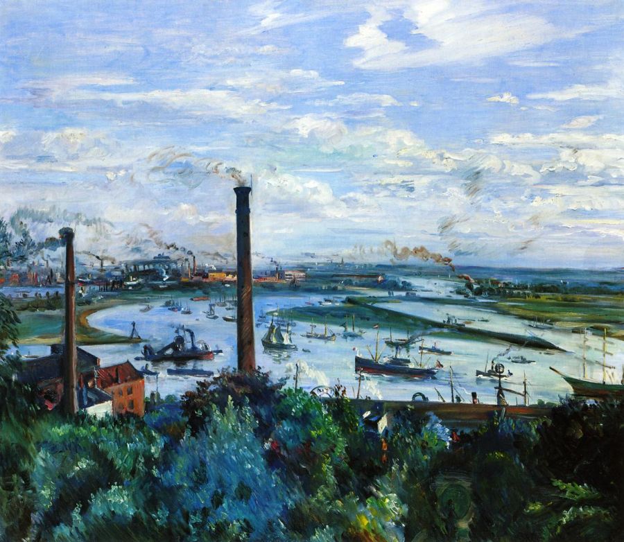 View of the Kohlbrand, Hamburg