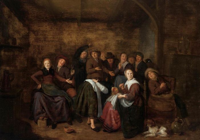 Peasants in an Inn Playing &#39;La Main Chaude&#39;