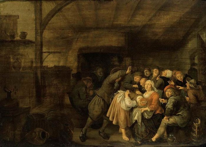 Peasants in an Inn Playing &#39;La Main Chaude&#39;