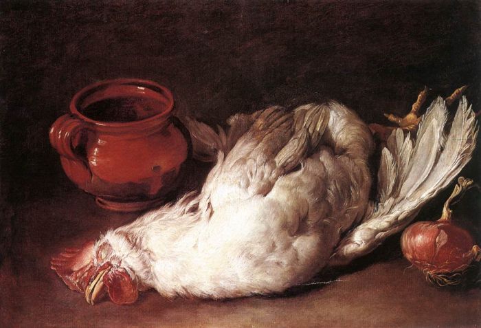 Still Life with Hen, Onion and Pot