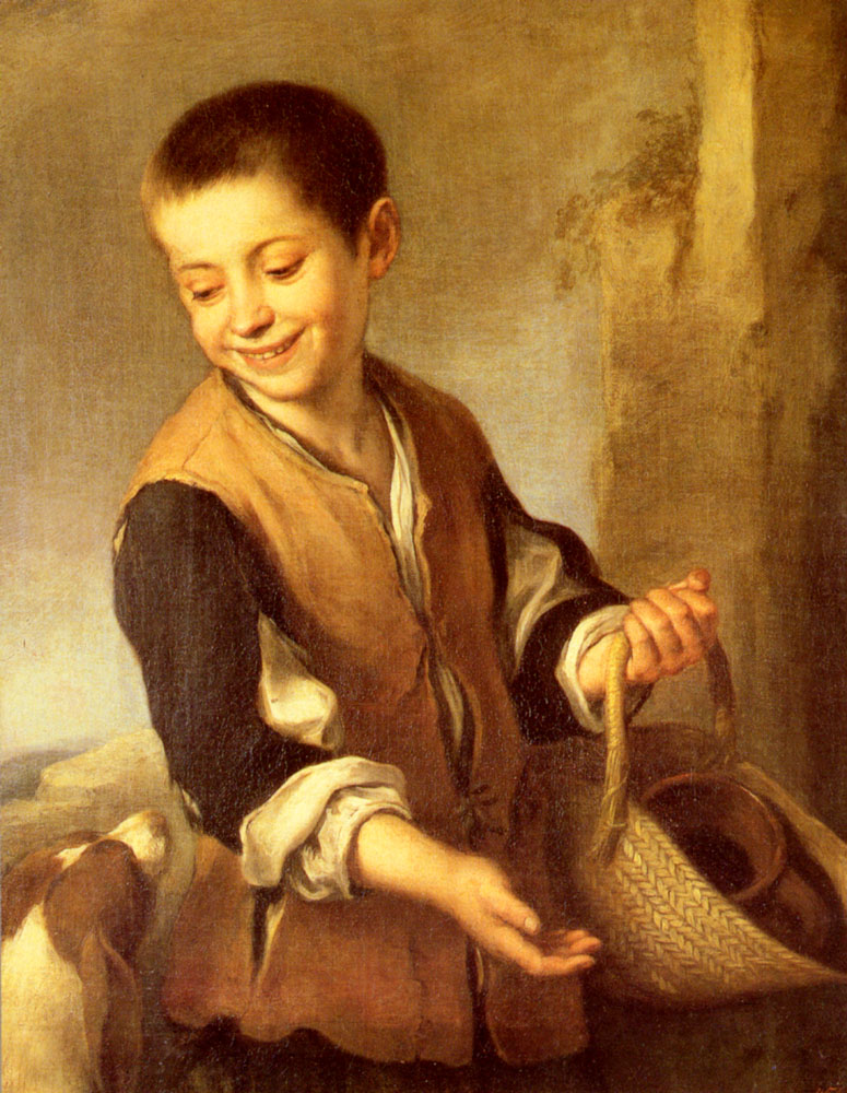 Urchin With A Dog And Basket