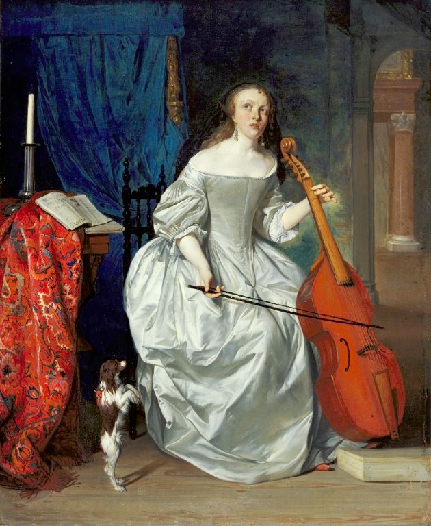 Woman Playing the Viola da Gamba