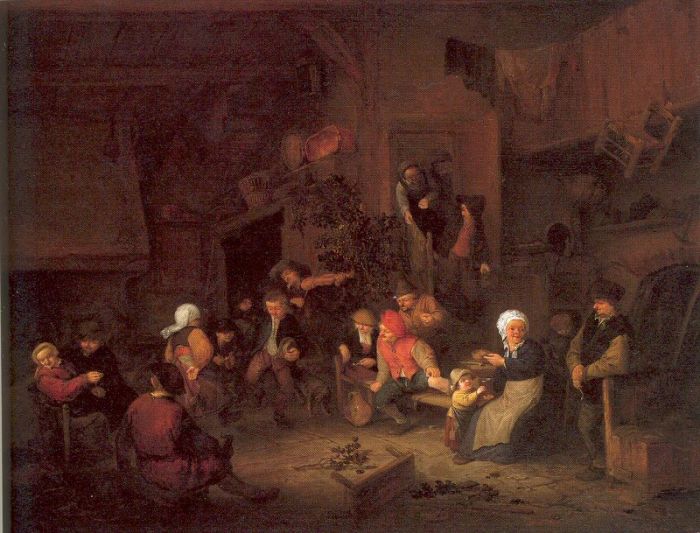 Villagers Merrymaking At An Inn