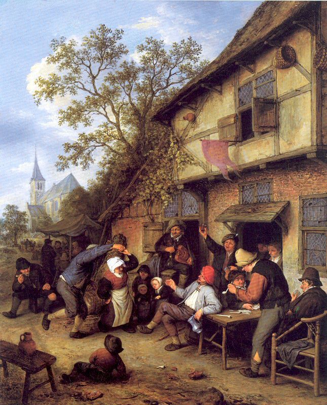 Merrymaking Outside An Inn