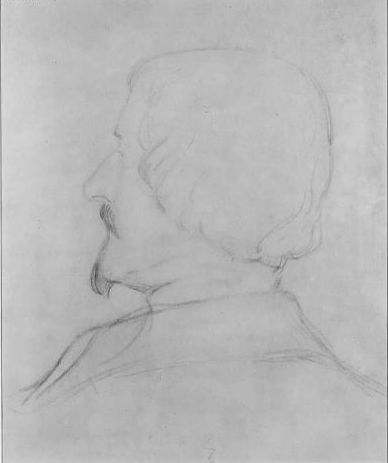 Portrait Sketch of Eastman Johnson