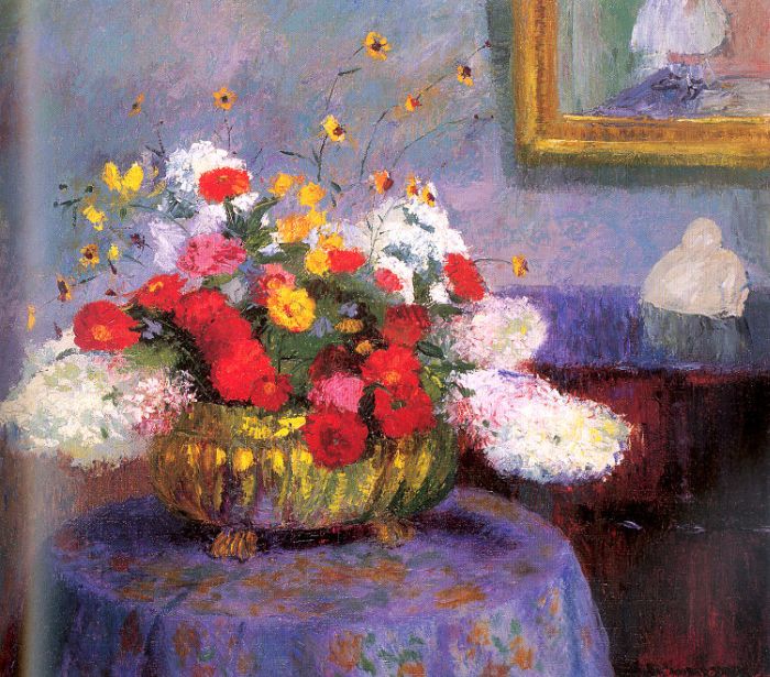Still Life, Round Bowl With Flowers