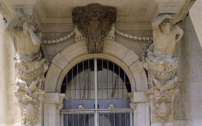 Door of the H?tel de Ville at Toulon