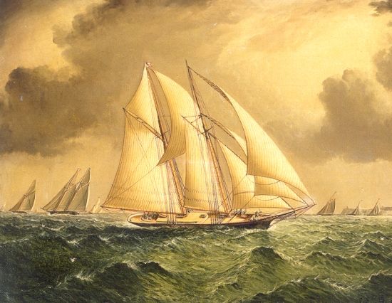 Schooners Racing Off Sandy Hook