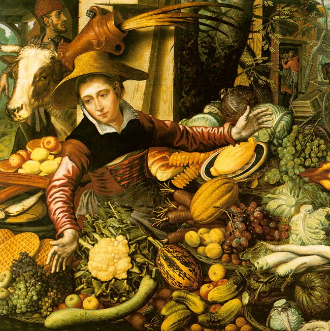Market Woman With Vegetable Stall