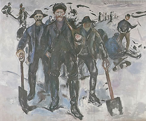 Workmen in the Snow
