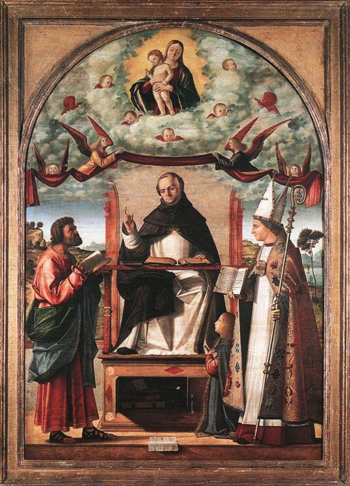 Saint Thomas in Glory Between Saint Mark and Saint Louis of Toulouse