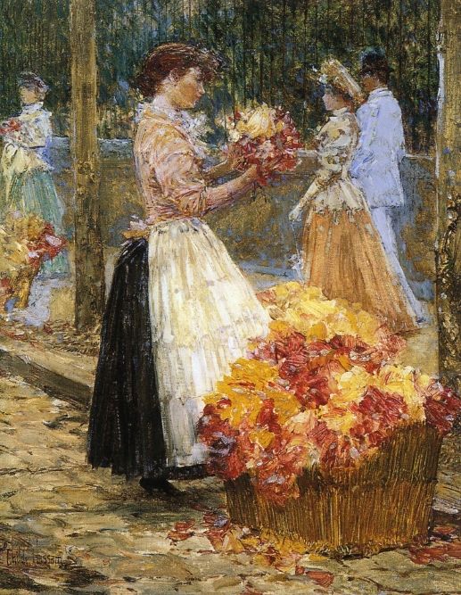 Woman Selling Flowers