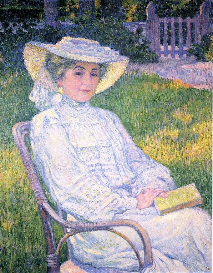 Madame Theo Van Rysselberghe In The Garden