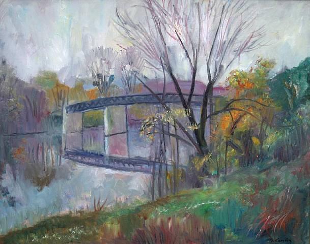 La Passerelle de Chatou a L&#39;Automne