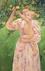 Child Picking a Fruit