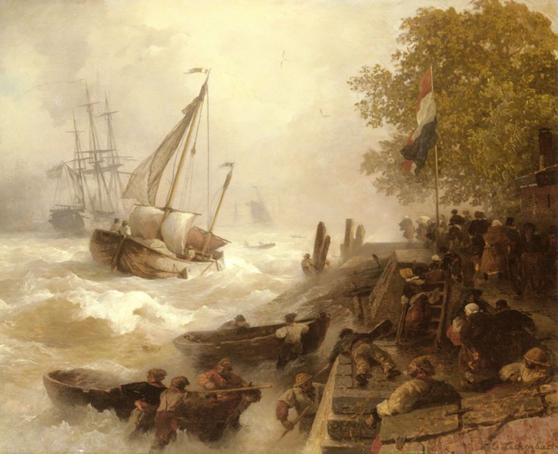 Return To Harbour In Rough Seas