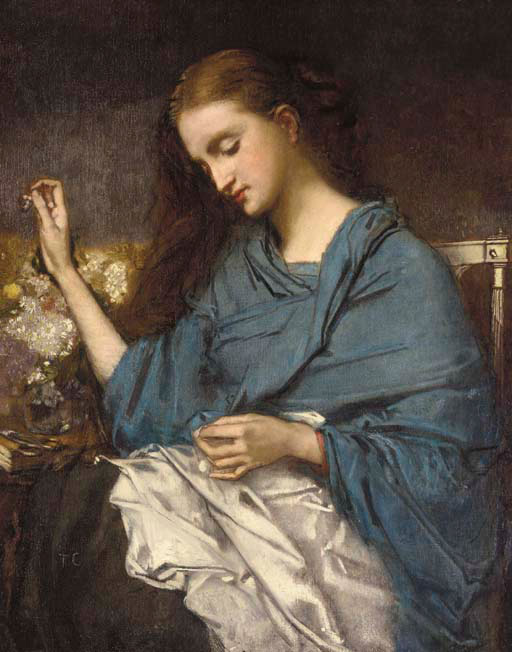 Young Woman Sewing