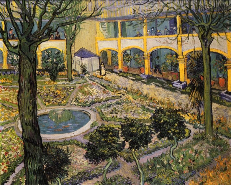 Courtyard of the Hospital in Arles