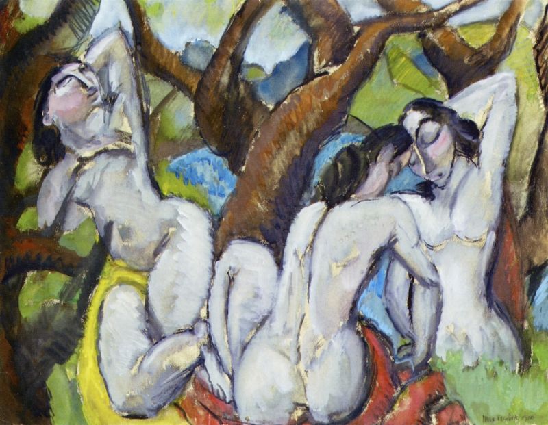 Three Nudes in a Forest