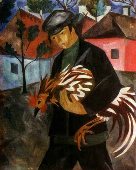 A Boy With A Rooster
