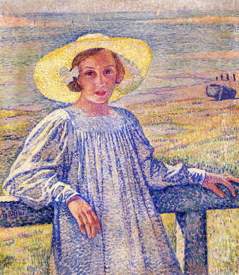 Elisaeth van Rysselberghe in a Straw Hat