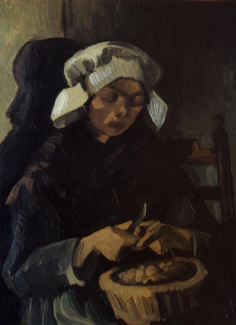 Peasant Woman Peeling Potatoes