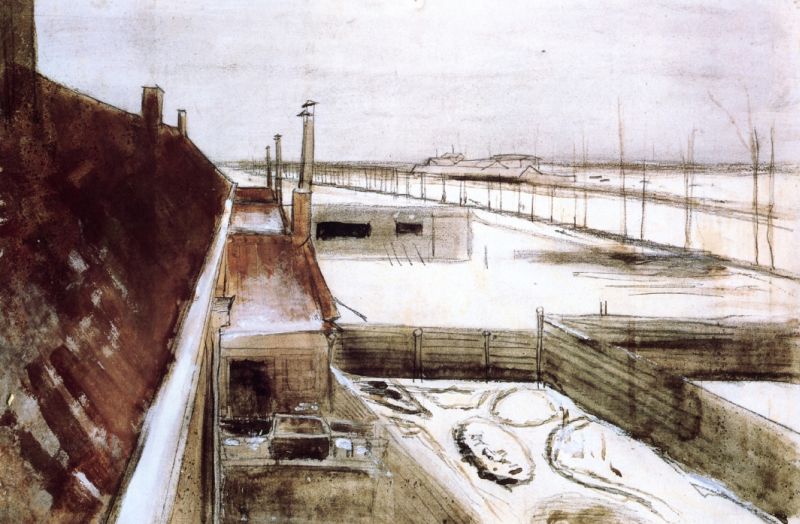 View from the Window of Vincent&#39;s Studio in Winter